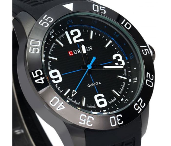 Curren 8181 Analog Quartz Watch For Men Black - Zoom Image 1