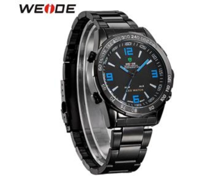 Weide WH 1009MB Mens Analog Watch Black and Blue - Zoom Image 2