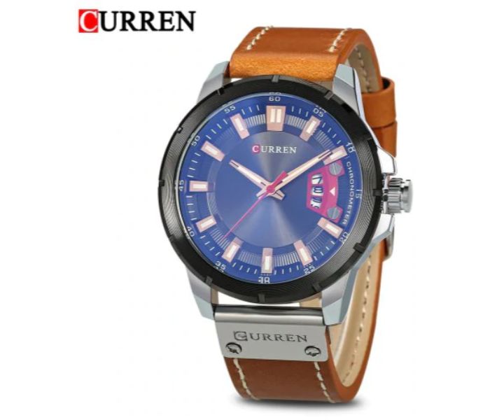 Curren 8284 Analog Quartz Watch For Men Brown - Zoom Image 1