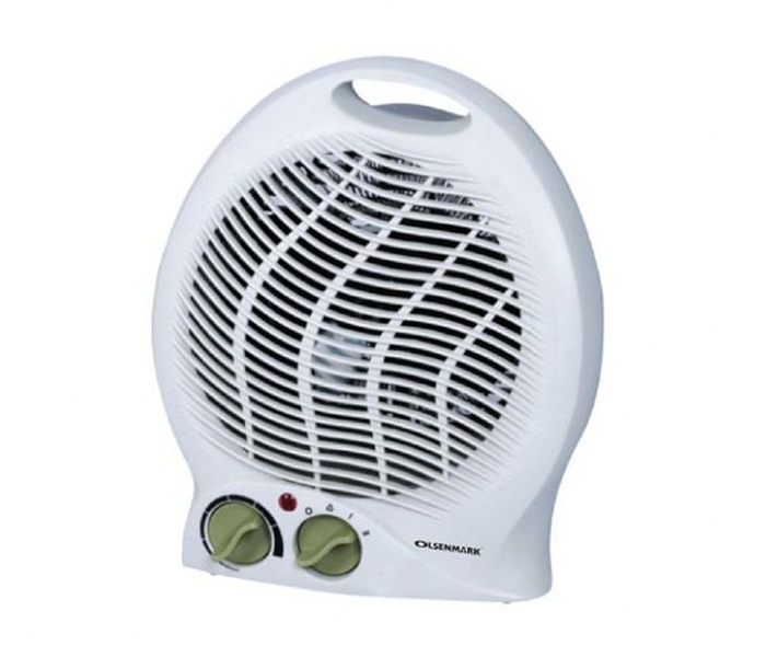 Olsenmark OMFH1737 1800-2000W 2 Heat Setting Electric Fan Heater, White - Zoom Image