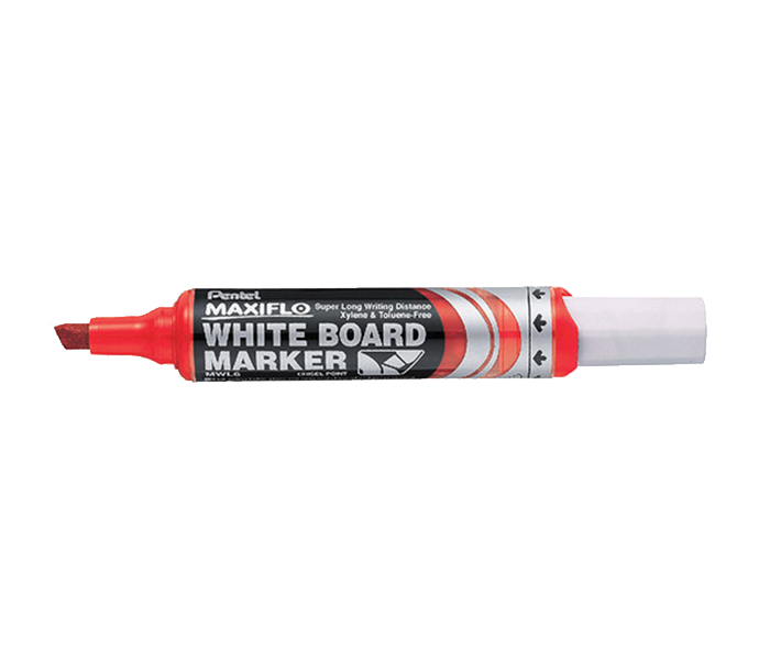 Pentel PE-MWL6-B White Board Marker with Medium Chisel Tip - Red - Zoom Image 1