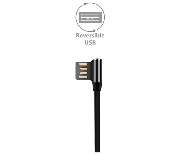 iends IE-CA1453 3-in-1 L Shape Cable - Black - Zoom Image 2