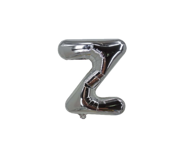 Party Time Z-S-803409 Letter Z 16 Inch Foil Balloon Silver - Zoom Image