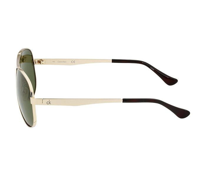 Calvin Klein CK2145S 714 Aviator Gold Frame & Green Gradient Mirrored Sunglasses for Unisex - Zoom Image 1