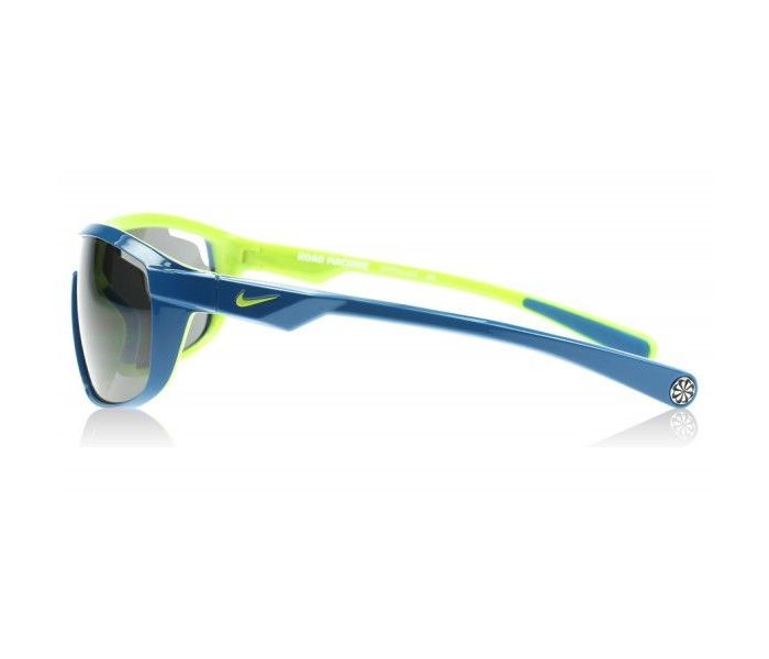 Nike EVO704 493 310 Rectangle Military Blue & Venom Green Frame and Grey Mirrored Sunglasses for Unisex - Zoom Image 2