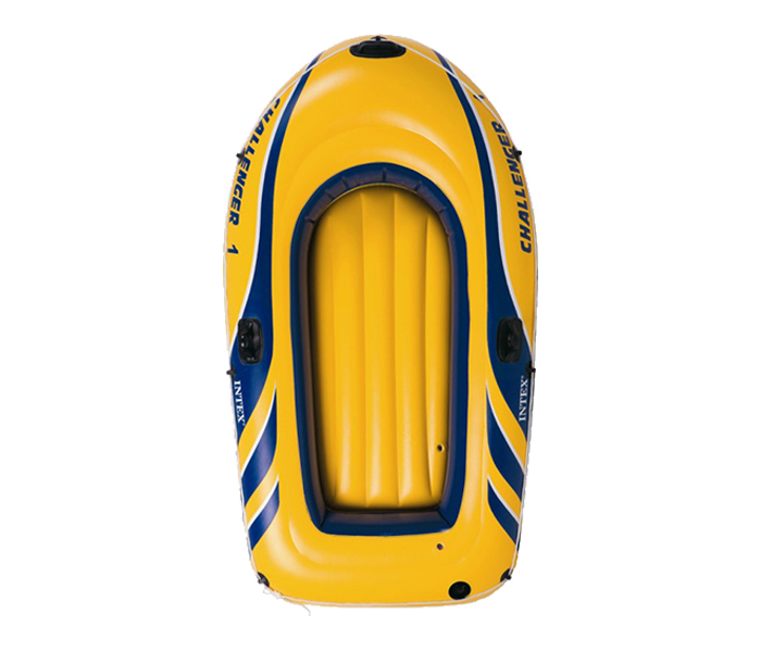 Intex ZX-68365 Inflatable Dinghy Challenger 1 Person Boat - Yellow - Zoom Image 2