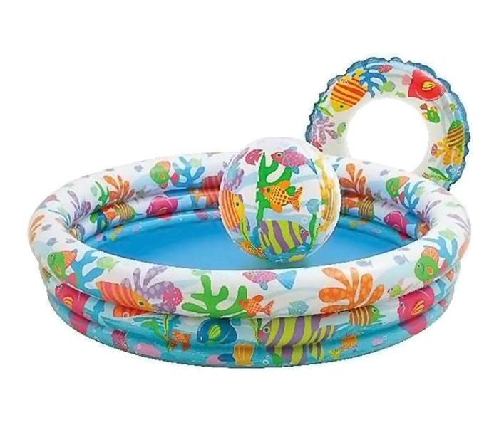 Intex ZX-59469 132 x 28CM Inflatable Round Fishbowl Pool - Zoom Image