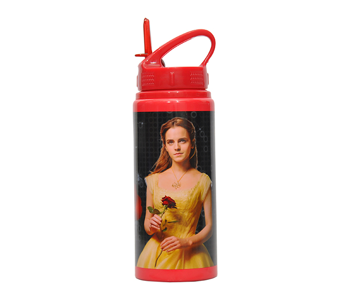 Beauty & The Beast BBBR07179 Beautiful as A Rose Metal Water Bottle - Red - Zoom Image