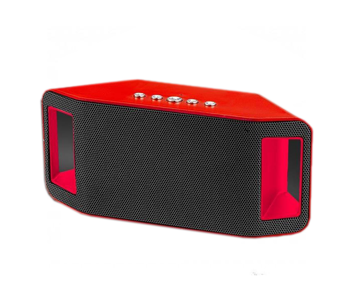 WSY66 Hi-Fi Portable High Bass Wireless Bluetooth Speaker With Micro Sd, & Usb Support - Red - Zoom Image 2