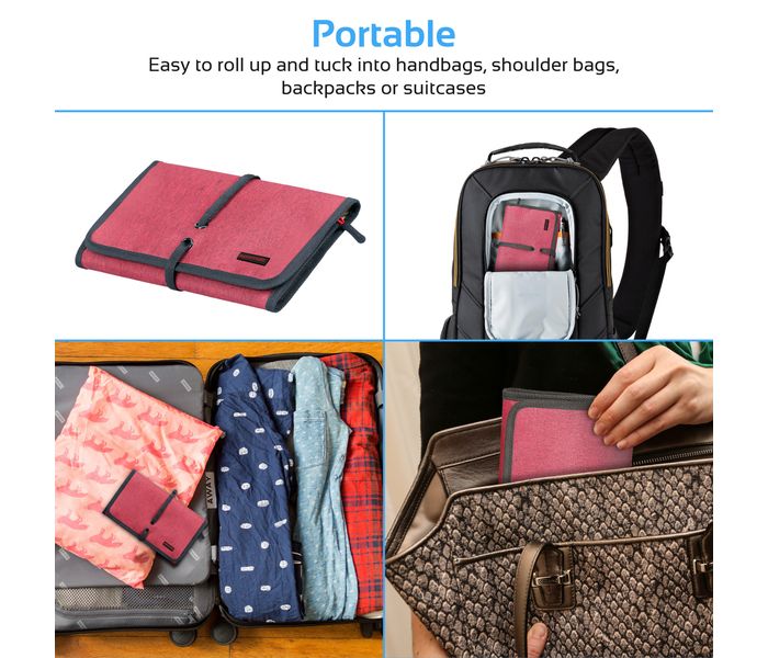 Promate TravelPack-L Multi Purpose Travel Electronic Accessory Organizer Pouch, Red - Zoom Image 4