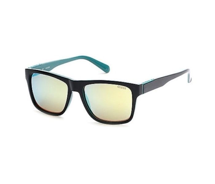 Guess GU 6882 05Q Square Top Black Turquoise Frame & Green Mirrored Mirrored Sunglasses for Unisex - Zoom Image 2