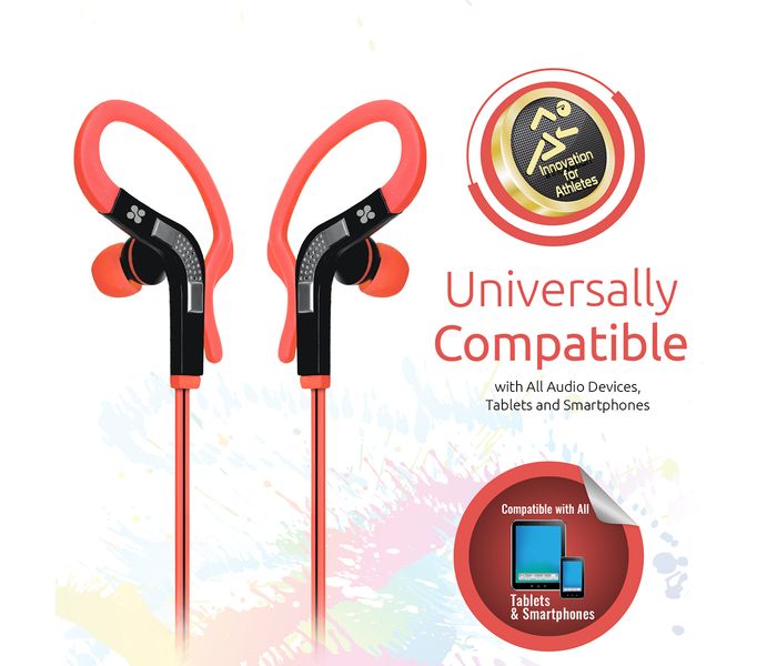 Promate Snazzy Premium In Ear Noise Isolating Sweatproof Earhook Earphone with Copper Cable, Pink - Zoom Image 4