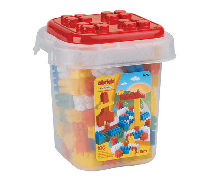 ECOIFFIER 1465 100 Pieces Abrick Bucket with Building Blocks - Zoom Image 2