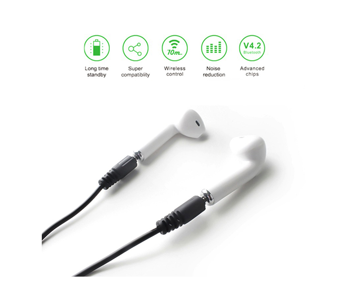 iends LG-A5 Wireless Bluetooth Stereo Earbuds - White - Zoom Image 1