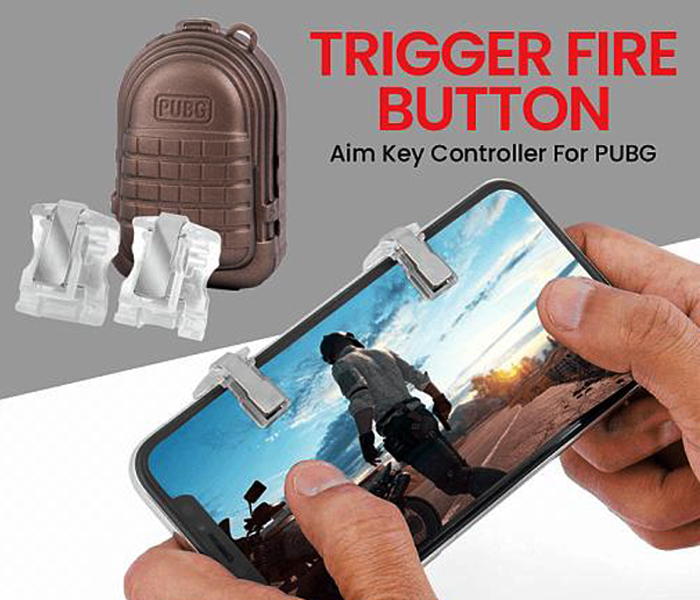 Pubg Game 2Pcs L1R1 Trigger Fire Button Shooter Gamepad With Pouch - Zoom Image 1