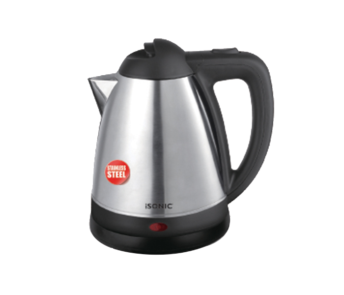 iSonic IK501 1000W Stainless Steel Cordless Electric Kettle - 1.2 Litre, Silver - Zoom Image