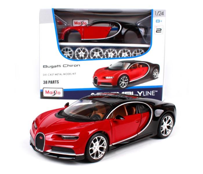 Maisto 39514  Special Edition 1:24 Bugatti Chiron (Model Kit)  Black And Red - Zoom Image