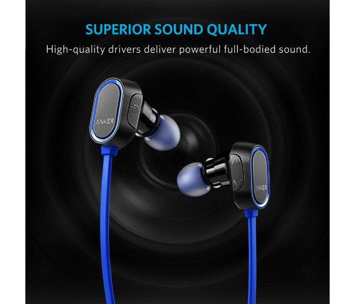 Anker A3233 SoundBuds Sport Bluetooth Headphone Black and Blue - Zoom Image 5