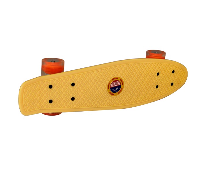 MIC 6027 Plastic Skateboard with Light in Wheels Yellow - Zoom Image 2