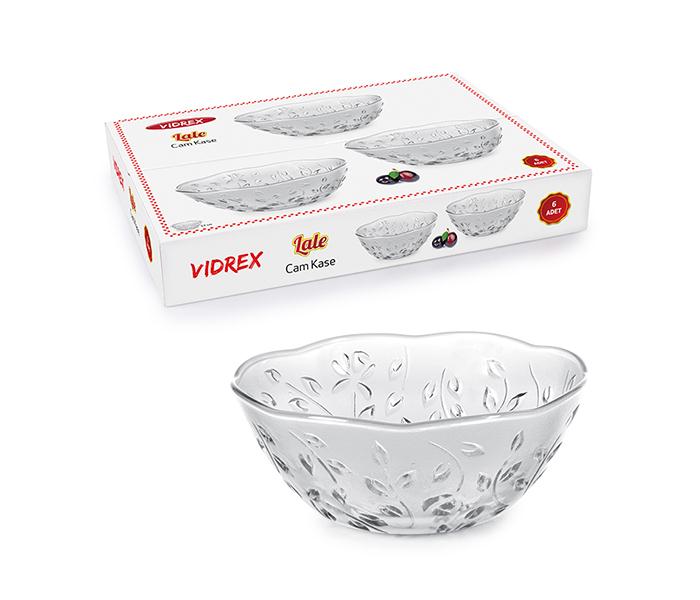 Delcasa DC1110 12 cm Maya Glass Bowl Set - 6 Pieces - Zoom Image