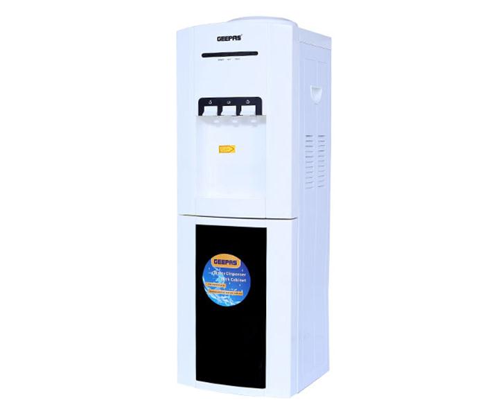 Geepas GWD17011 Hot and Water Dispenser with Cabinet, White - Zoom Image 1