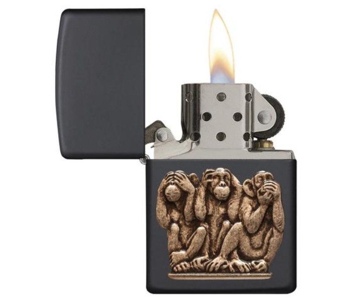 Zippo 29409 218 Three Monkeys Lighter Black - Zoom Image 1