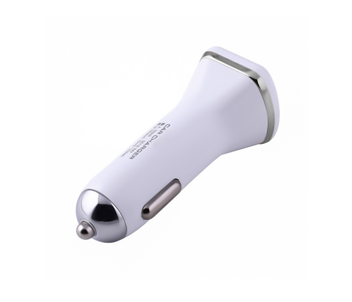 Trands TR-PC8113 2.4A Dual Port Car Charger - White - Zoom Image 1