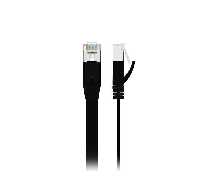 Promate Linkmate-L2 RJ45 CAT7 Ethernet LAN Network Flat Cable with High Speed Transmission, Black - Zoom Image 6