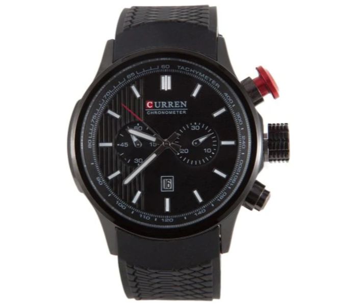 Curren 8175 Analog Quartz Watch For Men Black - Zoom Image 3