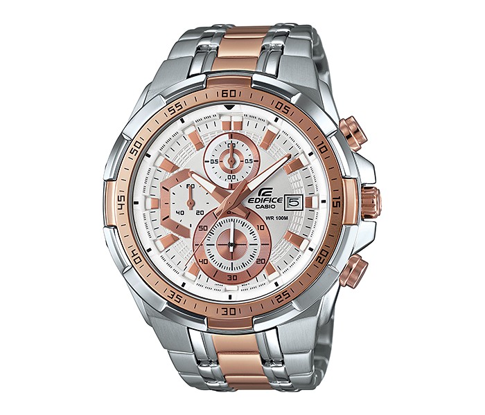 Casio Edifice EFR-539SG-7A5VUDF Mens Analog Watch Silver and Rosegold - Zoom Image