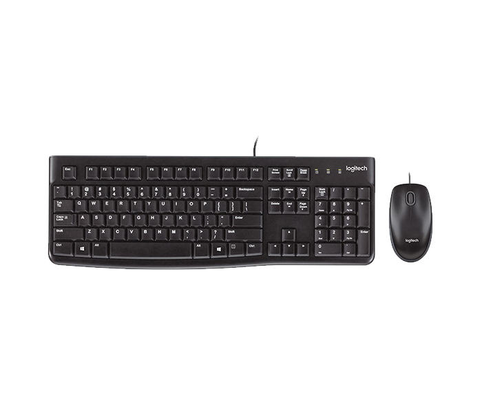 Logitech 920-002562 MK120 Wired Keyboard & Mouse Combo - English, Black - Zoom Image 4