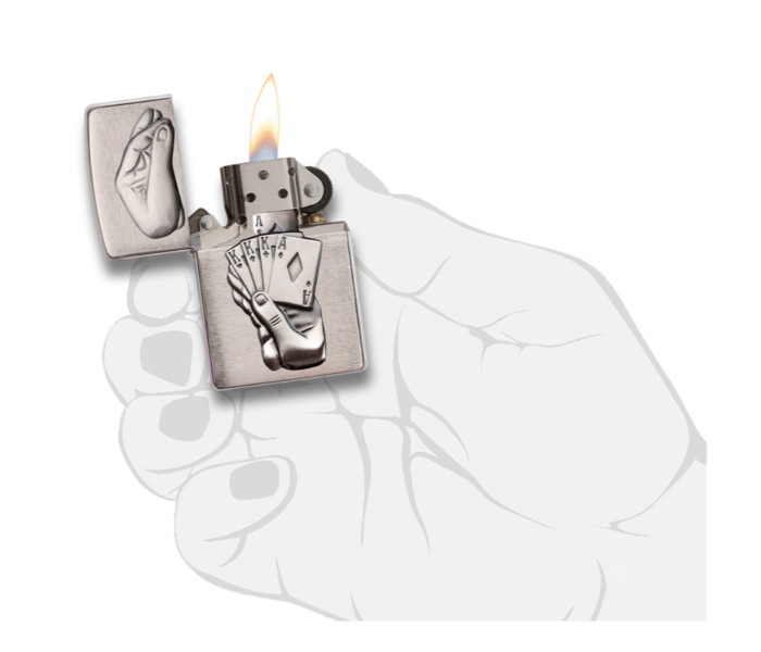 Zippo 28837 250 BS Full House Lighter Silver - Zoom Image 1