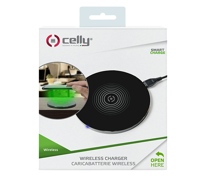 Celly WL1AALUBK 1A Wireless Charger for Smartphones - Black - Zoom Image 1