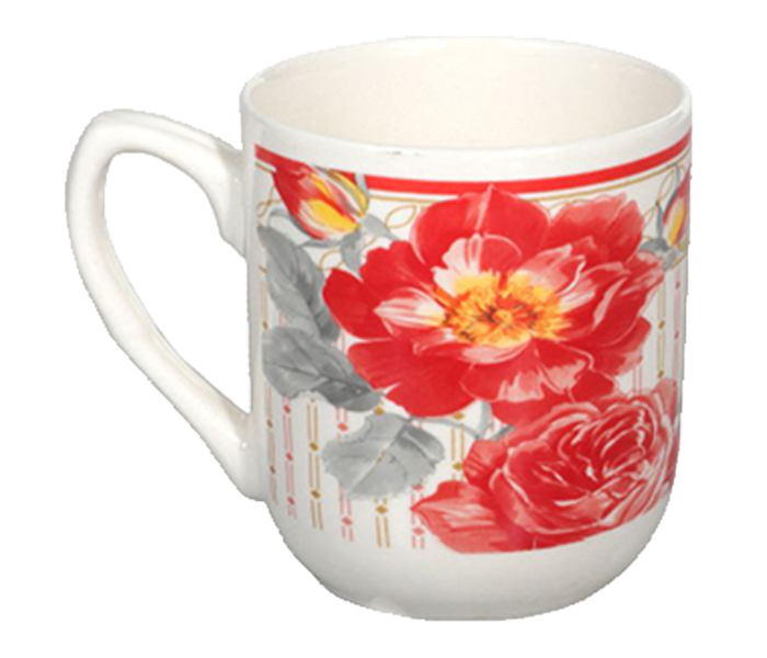 Delcasa DC1219 100ml New Bone Mug - White & Red - Zoom Image