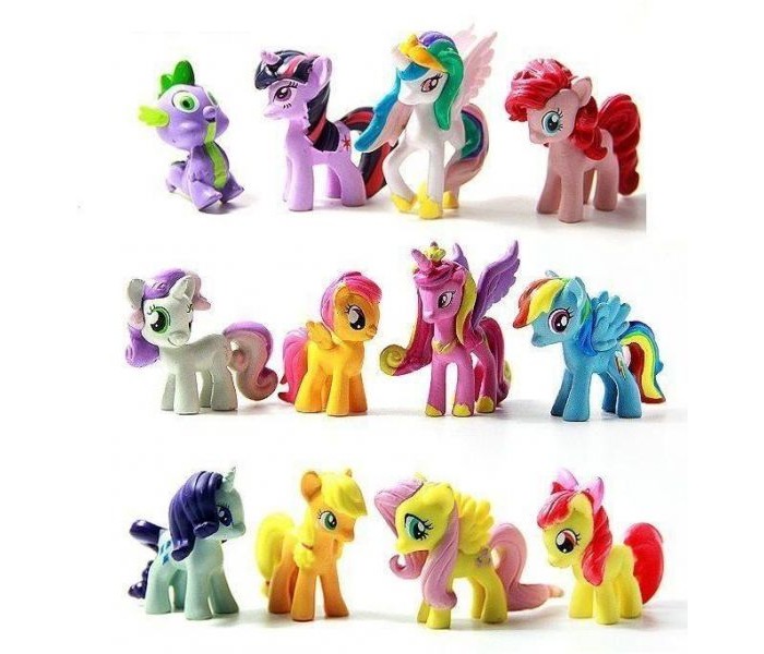 12 Piece Little Ponny Action Figure AF12LP Assorted - Zoom Image