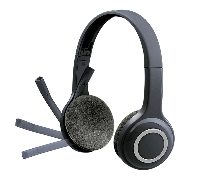 Logitech 981-000342 H600 Wireless Headset - Black - Zoom Image 1