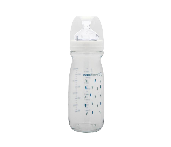 Bebe Confort 3102201800 S1 Glass Maternity Feeding Bottle with Silicone Nipple - 270ml - Zoom Image