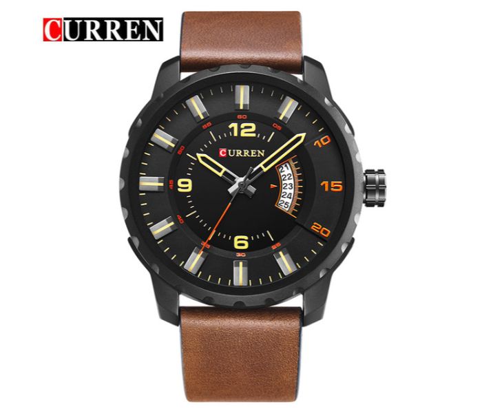 Curren 8245 Casual Quartz Watch For Men Brown and Black - Zoom Image 4