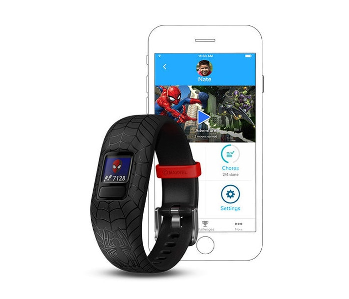 Garmin Activity Tracker Vivofitjr2 Smart Band For Kids - Spiderman Black - Zoom Image 1