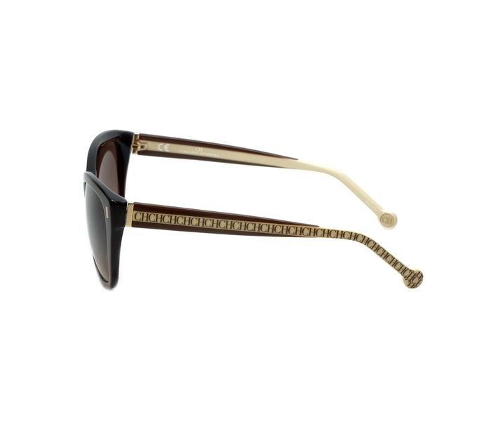 Carolina Herrera SHE596 0958 Aviator Black Havana Frame & Brown Gradient Mirrored Sunglasses for Women - Zoom Image 2