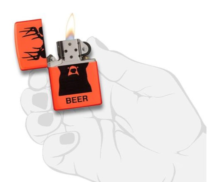 Zippo 29343 28888 Beer Bear Lighter Orange - Zoom Image 2