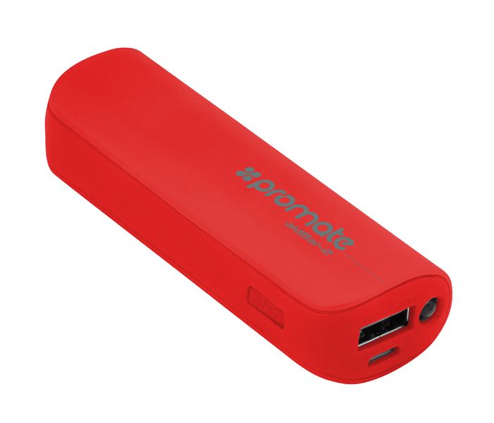 Promate Aid Bar-2 2500 mAh Ultra Compact Universal Power Bank, Red - Zoom Image 7