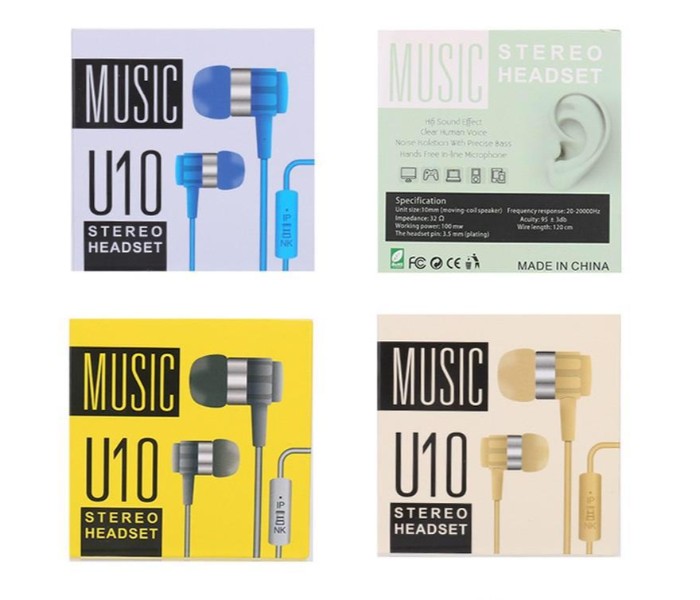 Fashionable Super Bass Wired Earphone with Mic U10 Assorted - Zoom Image 3