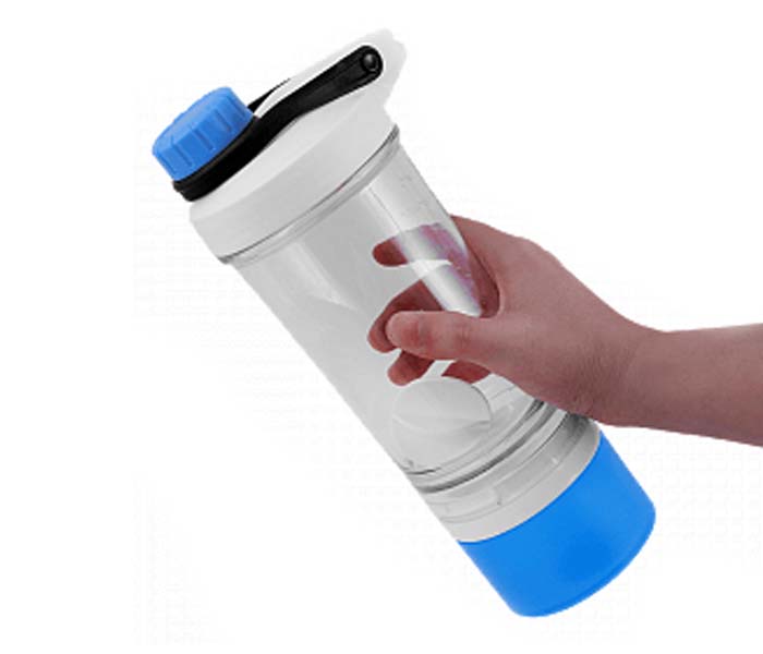 Portable Plastic Sport Water Bottle Drink Shaker 500ML - Blue  - Zoom Image 1