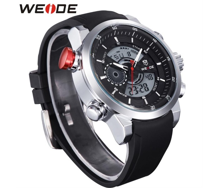 Weide WH 3401PU Mens Analog and Digital Watch Black and Silver - Zoom Image 2