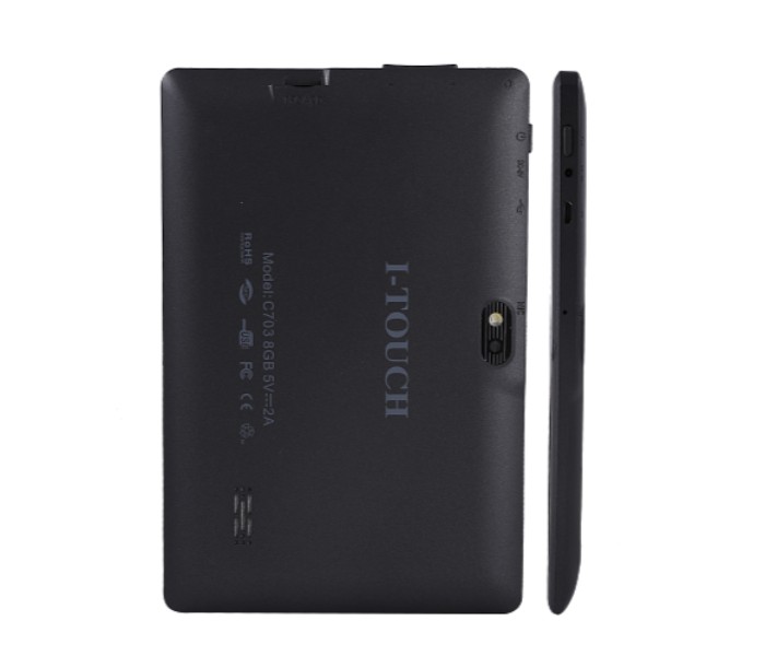 iTouch C703, Tablet 7 inch, Android 4.4.2, 8GB, 512 DDR3, Wi-Fi, Dual Core, Dual Camera, 3G Dongle Black - Zoom Image 1