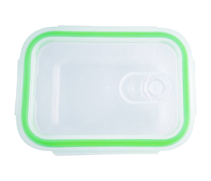 Royalford RF8810 Glass Airtight Container - 400ml, Clear & Green - Zoom Image 1