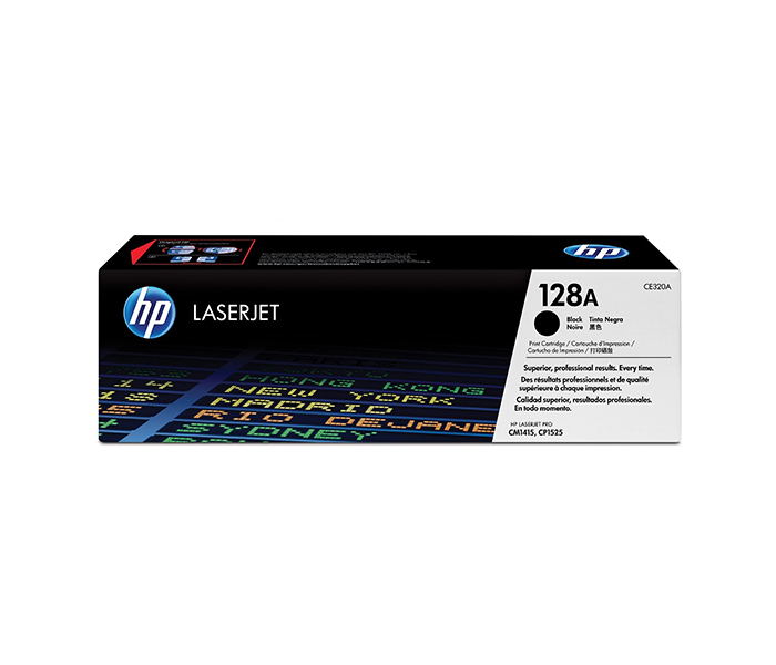 HP 128A Original LaserJet Toner Cartridge - Black (CE320A) - Zoom Image