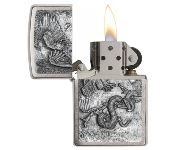 Zippo 29637 200 Eagle Vs Snake Lighter Silver - Zoom Image 2