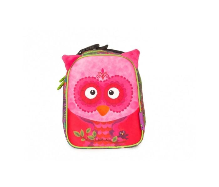 Okiedog 86024 Wildpack Junior Lunch Bag Owl W-Eva Front For Unisex Pink And Green - Zoom Image 2